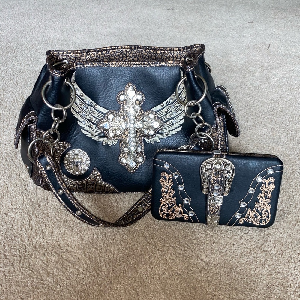Rhinestone Purse and Wallet